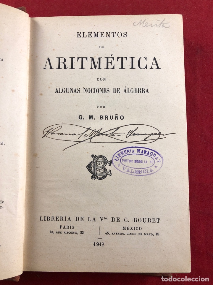 Libros antiguos: Elementos de aritm&eacute;tica - Foto 2