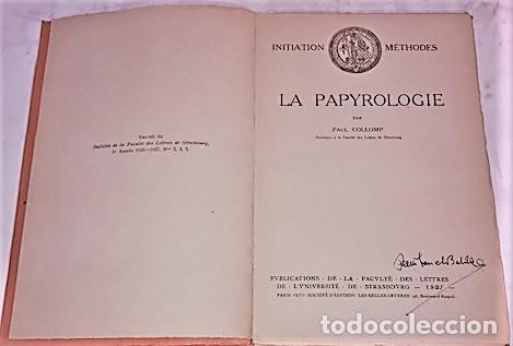 Libros antiguos: PAUL COLLOMP ... LA PAPYROLOGIE ... 1927 - Foto 2