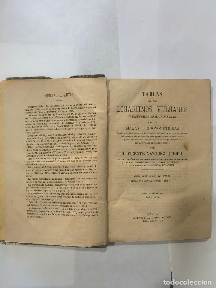 Libros antiguos: Tablas de logaritmos vulgares - Foto 2