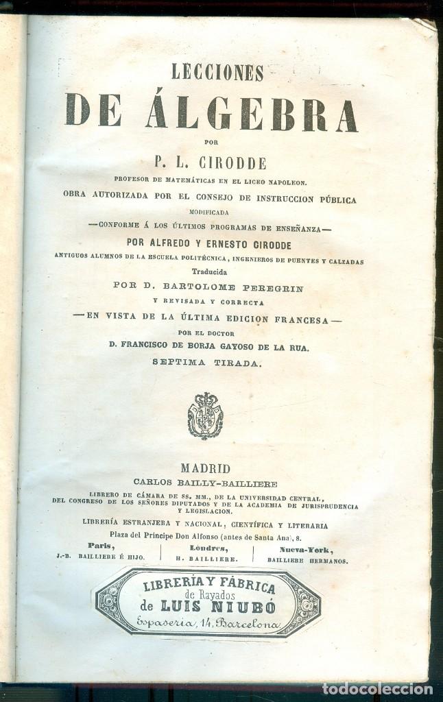 Old books: NUMULITE L0351 Lecciones de geometr&iacute;a dibujo lineal y agrimensura Jos&eacute; Garc&iacute;a Alicanta 1896