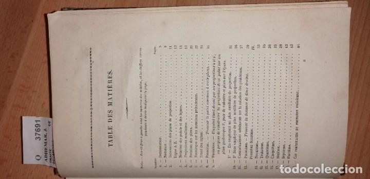 Libros antiguos: ADHEMAR, J. - TRAITE DE GEOMETRIE DESCRIPTIVE par ---. - Foto 3