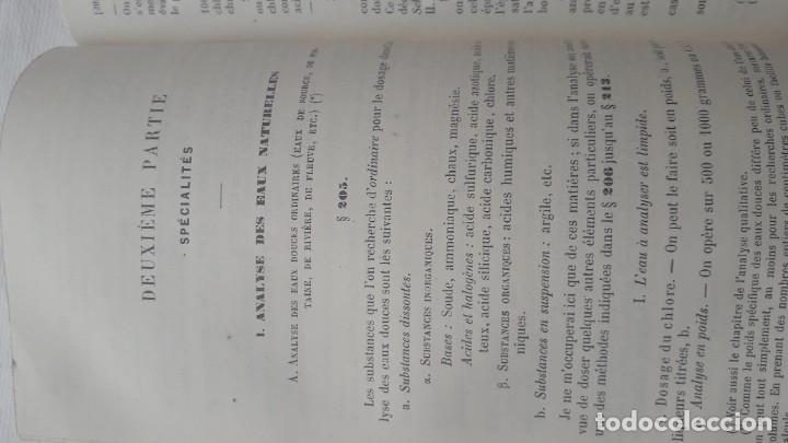 Libros antiguos: Trait&eacute; d analyse chimique quantitative 1879 - Foto 2