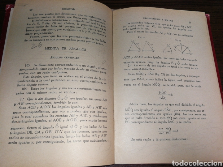 Libros antiguos: NOCIONES DE GEOMETR&Iacute;A, A&Ntilde;OS 30. - Foto 4