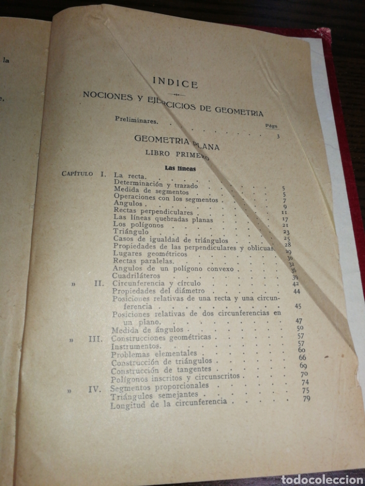 Libros antiguos: NOCIONES DE GEOMETR&Iacute;A, A&Ntilde;OS 30. - Foto 5