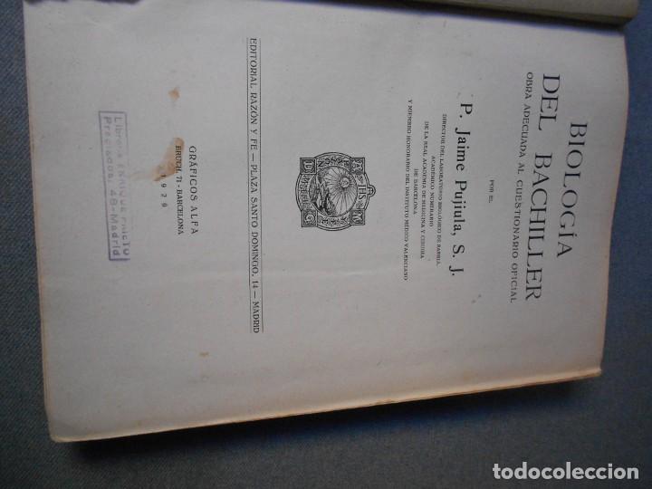 Libros antiguos: BIOLOGIA DEL BACHILLER - Foto 2