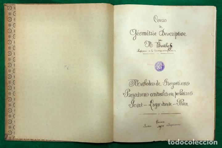 Antiquarische B&uuml;cher: COURS DE GEOMETRIE DESCRIPTIVE - M . BREITHOF / MUNDI-644 , BUEN ESTADO