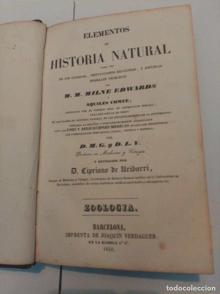 Libros antiguos: Elementos de Historia Natural Milne - Foto 1