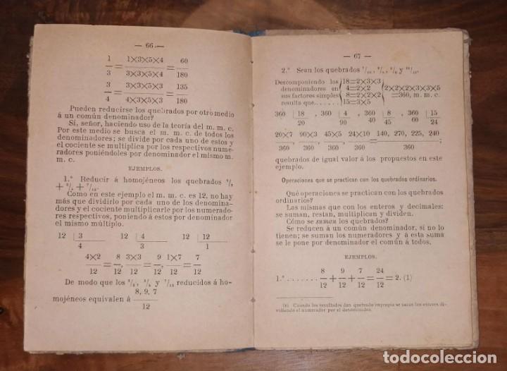 Libros antiguos: COMPENDIO DE ARITM&Eacute;TICA. REUS. A&Ntilde;O 1889. - Foto 4