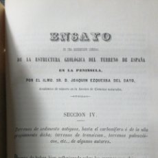 Libros antiguos: 1856 ESTRUCTU. GEOLÓGICA ESPAÑA. ESQUERRA DEL BAYO MEMORIA GEOGNÓSTICOAGRÍCOLA PONTEVEDRA VALENZUELA