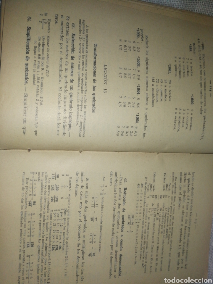 Libros antiguos: 1921,ARITM&Eacute;TICA, LIBRO SEGUNDO GRADO - Foto 3
