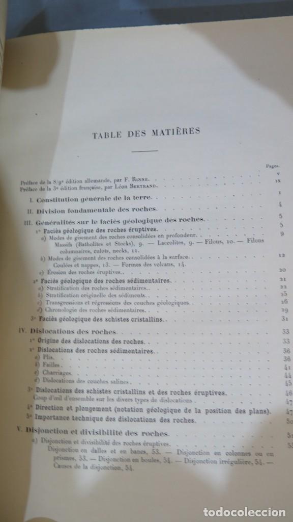 Libros antiguos: 1928.- LA SCIENCE DES ROCHES. RINNE - Foto 3
