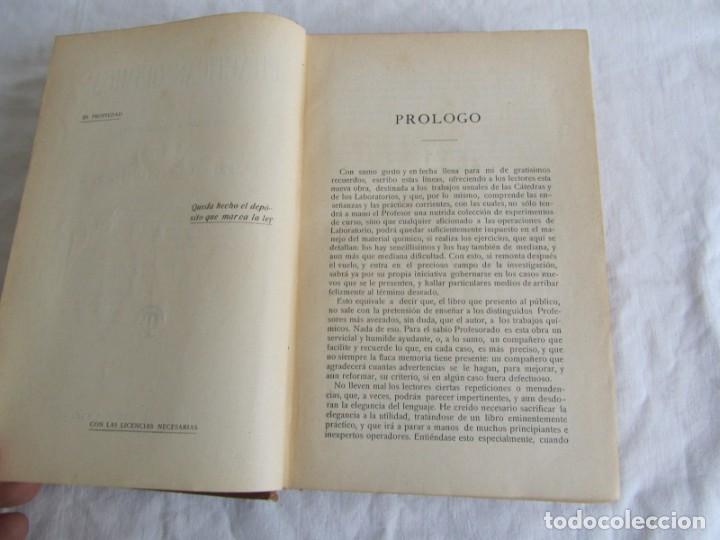 Libros antiguos: Pr&aacute;cticas Qu&iacute;micas, P. Eduardo Vitoria, 1914 - Foto 9