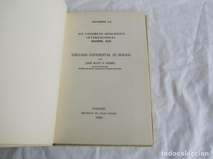 Libros antiguos: Excursión Terciario continental de Burgos XIV Congreso Geológico Internacional 1926 - Foto 5 - 245894375