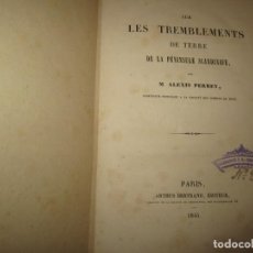 Libros antiguos: SUR LES TREMBLEMENTS DE TERRE DE LA PENINSULE SCANDINAVE ALEXIS PERREY 1845 PARIS. Lote 248102425