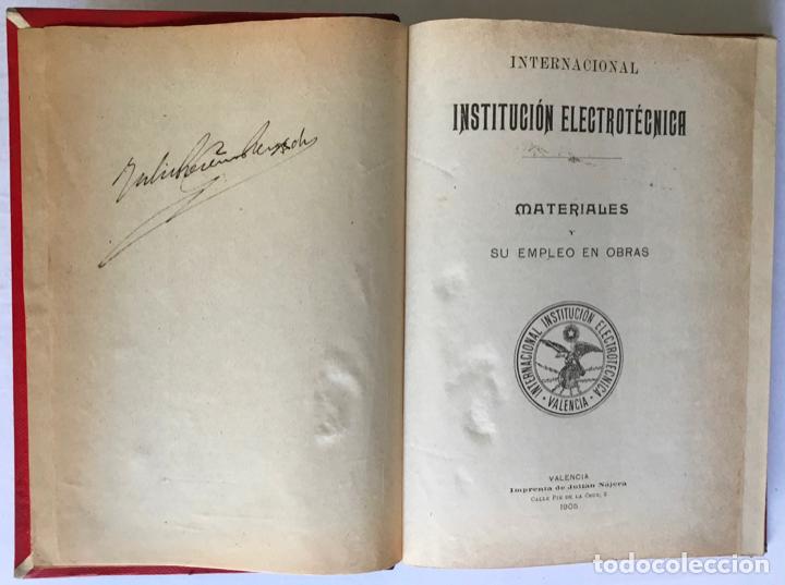 Libros antiguos: INTERNACIONAL INSTITUCI&Oacute;N ELECTROT&Eacute;CNICA. - Foto 2