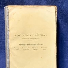 Libros antiguos: ZOOLOGIA GENERAL ANIMALES VERTEBRADOS OVIPAROS ESTUDIOS ELEMENTALES SEGOVIA 1902 20X12X3,5CMS. Lote 253117095