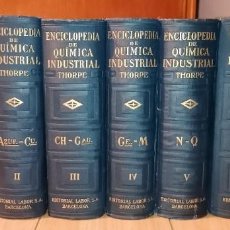 Libros antiguos: QUÍMICA INDUSTRIAL. E. THORPE. 6 TOMOS. COMPLETA