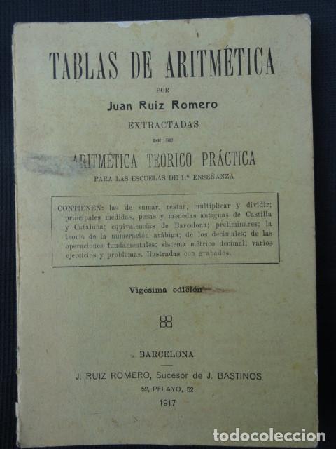 Libros antiguos: LIBRO LIBRITO TABLAS DE ARITM&Eacute;TICA. A&Ntilde;O 1917. - Foto 1