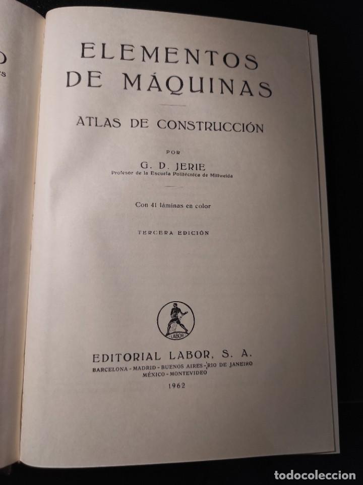 Libros antiguos: Elementos de Maquinas. Atlas de construcci&oacute;n - Foto 1