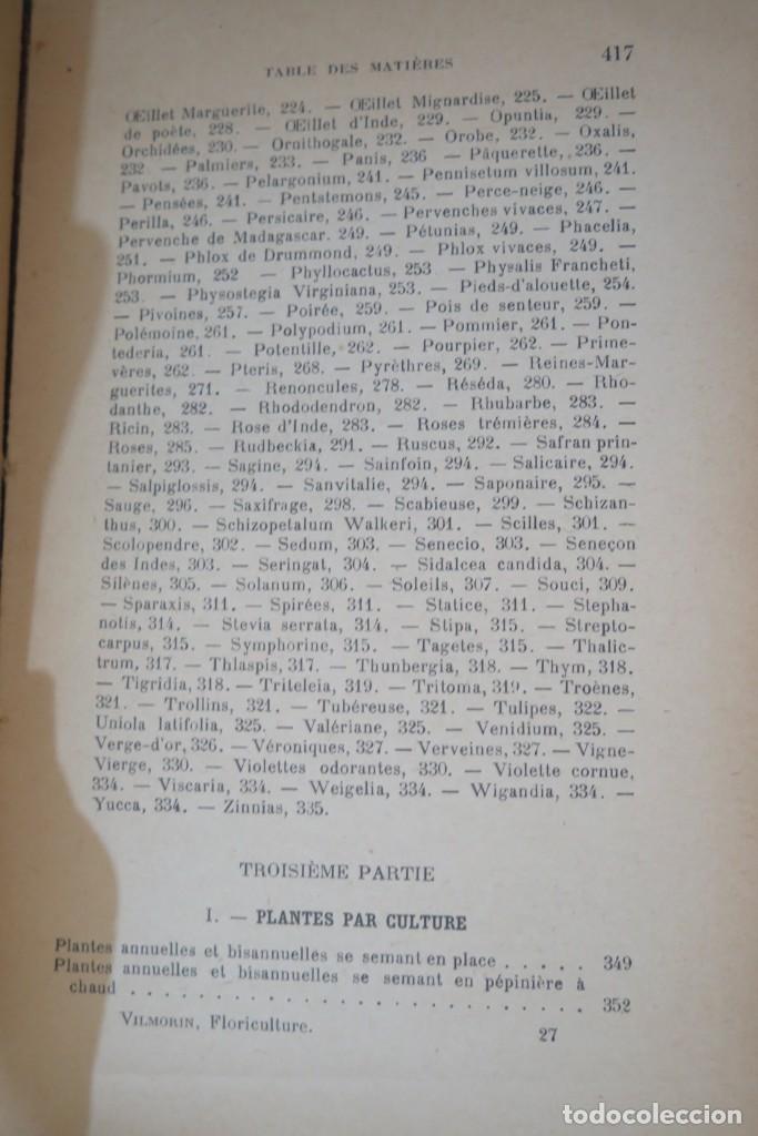 Libros antiguos: 1931.- MANUEL DE FLORICULTURE. VILMORIN - Foto 8