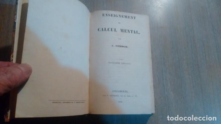 Libros antiguos: ENSEIGNEMENT DU CALCUL MENTAL - C. FERBER - Foto 2
