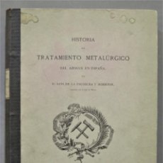 Libros antiguos: 1878.- HISTORIA DEL TRATAMIENTO METALURGICO DEL AZOGUE EN ESPAÑA. LUIS DE LA ESCOSURA Y MORROGH. DED. Lote 277079893