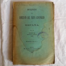 Libros antiguos: BOLETÍN DE LA COMISIÓN DEL MAPA GEOLÓGICO DE ESPAÑA, INTONSO, TOMO XXX CUADERNO 1 1909