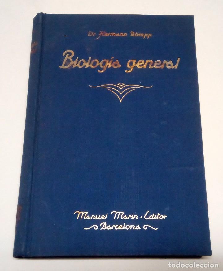 Libros antiguos: R&Ouml;MPP, Hermann. Biolog&iacute;a general. 1936. - Foto 1
