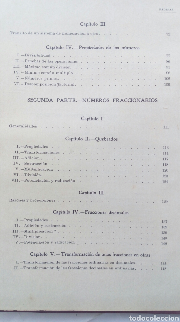 Libros antiguos: Aritm&eacute;tica. Jaime Comas. - Foto 5