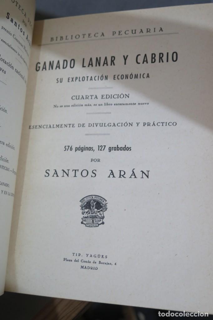 Libros antiguos: GANADO LANAR Y CABR&Iacute;O. SANTOS AR&Aacute;N - Foto 2
