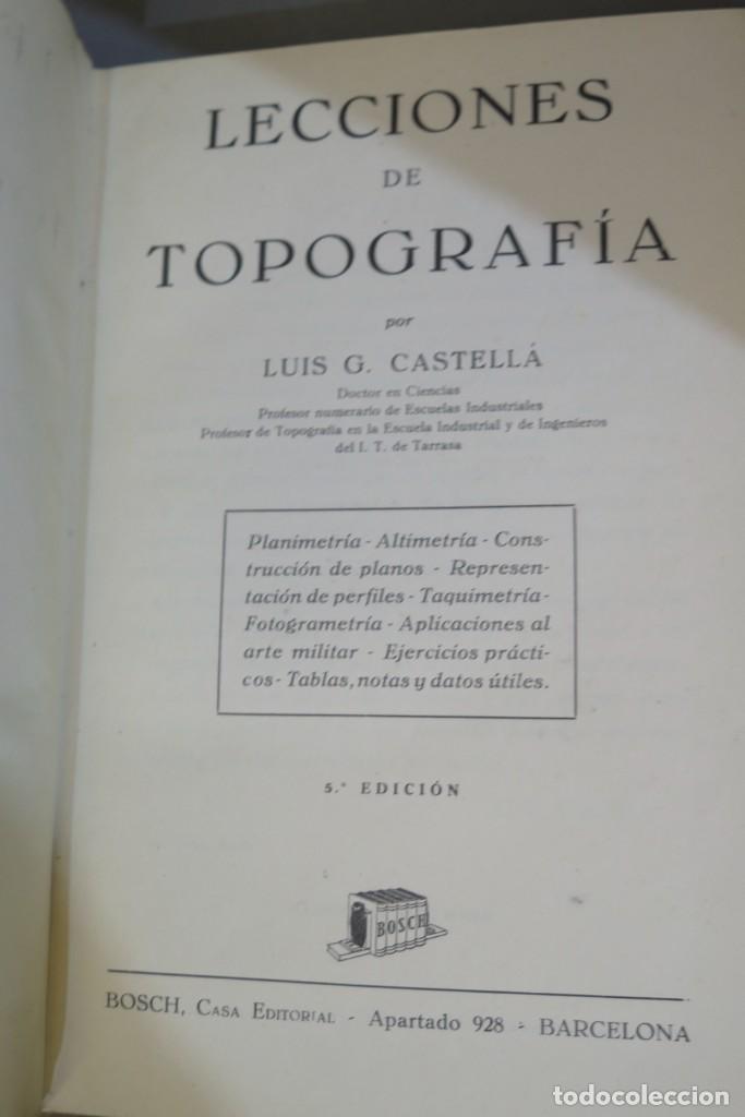 Libros antiguos: Lecciones de Topograf&iacute;a. CASTELLA - Foto 2