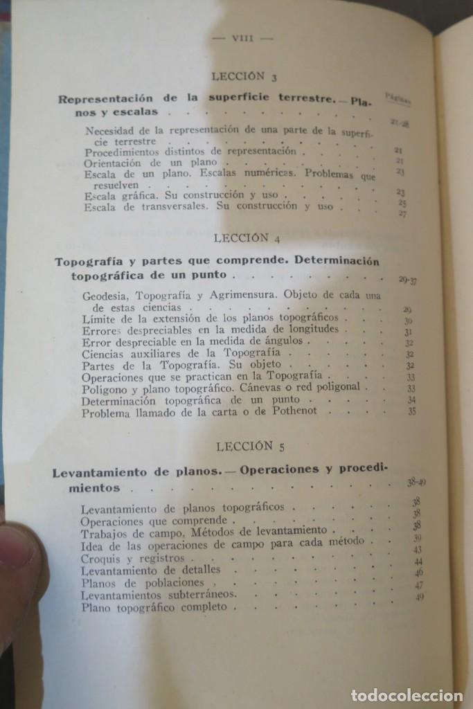 Libros antiguos: Lecciones de Topograf&iacute;a. CASTELLA - Foto 4