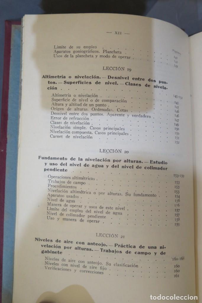 Libros antiguos: Lecciones de Topograf&iacute;a. CASTELLA - Foto 8