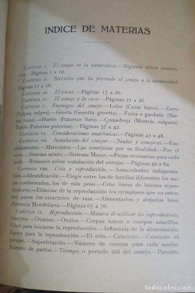 Libros antiguos: EL CONEJO Y SUS PRODUCTOS. SANTOS ARAN - Foto 3