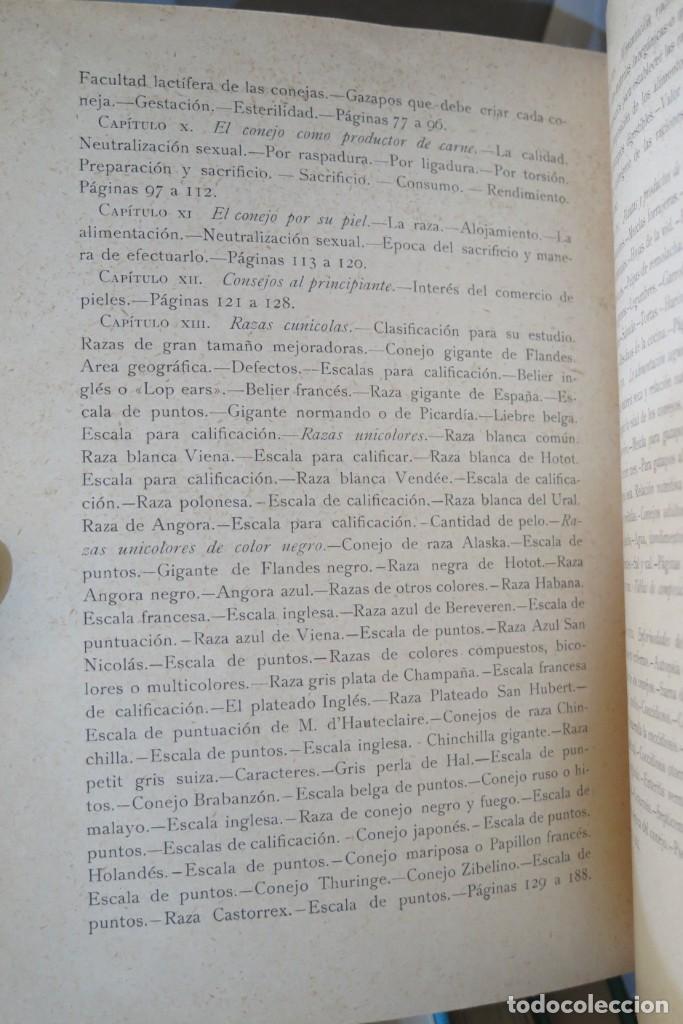 Libros antiguos: EL CONEJO Y SUS PRODUCTOS. SANTOS ARAN - Foto 4
