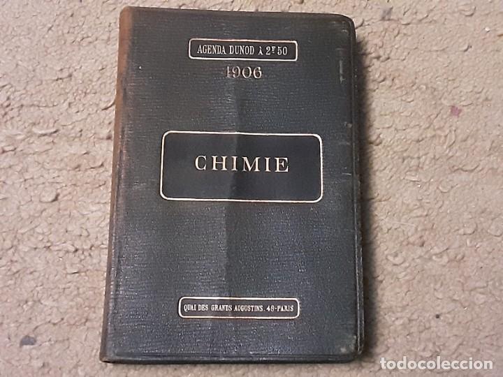 Libros antiguos: Agenda dunod 1906 chimie - Foto 1