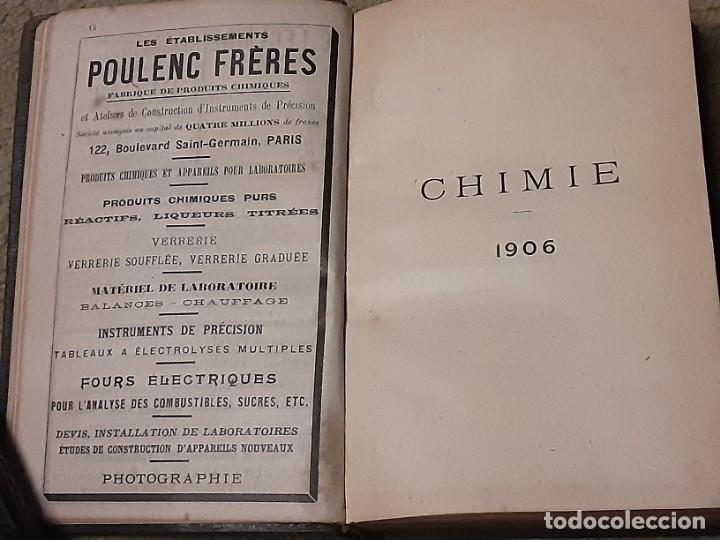 Libros antiguos: Agenda dunod 1906 chimie - Foto 2
