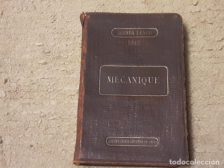 Libros antiguos: agenda DUNOD 1912 MECANIQUE - Foto 1