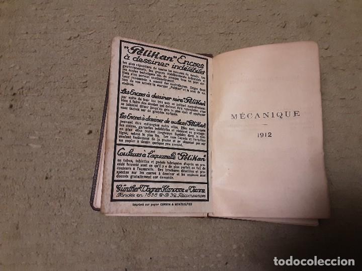 Libros antiguos: agenda DUNOD 1912 MECANIQUE - Foto 2