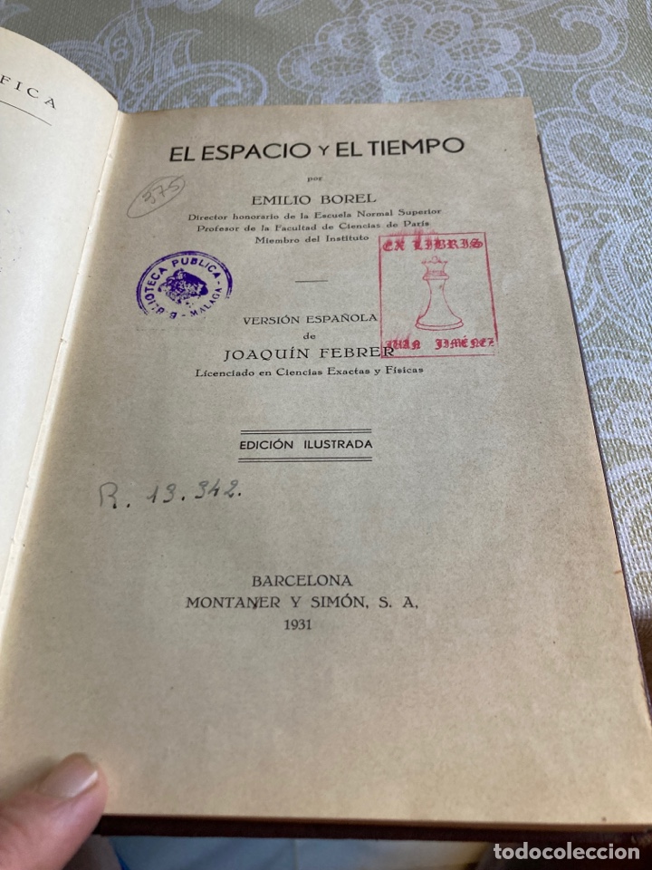 Libros antiguos: Libro el espacio y el tiempo - Foto 2