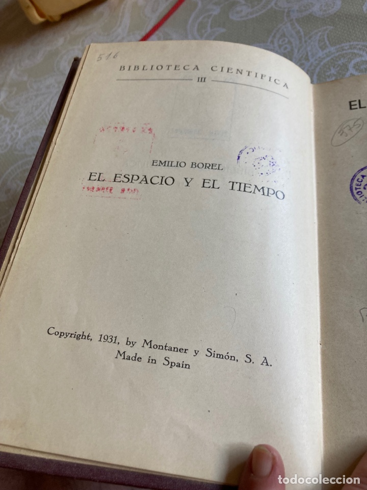 Libros antiguos: Libro el espacio y el tiempo - Foto 3