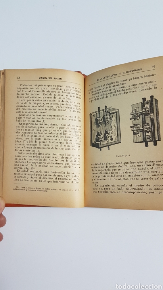 Libros antiguos: GALVANOPLASTIA Y ELECTROLISIS MANUALES SOLER - Foto 4