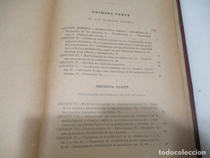 Libros antiguos: BERNARDO SANCHEZ VIDAL Lecciones de aritm&eacute;tica W9984 - Foto 2