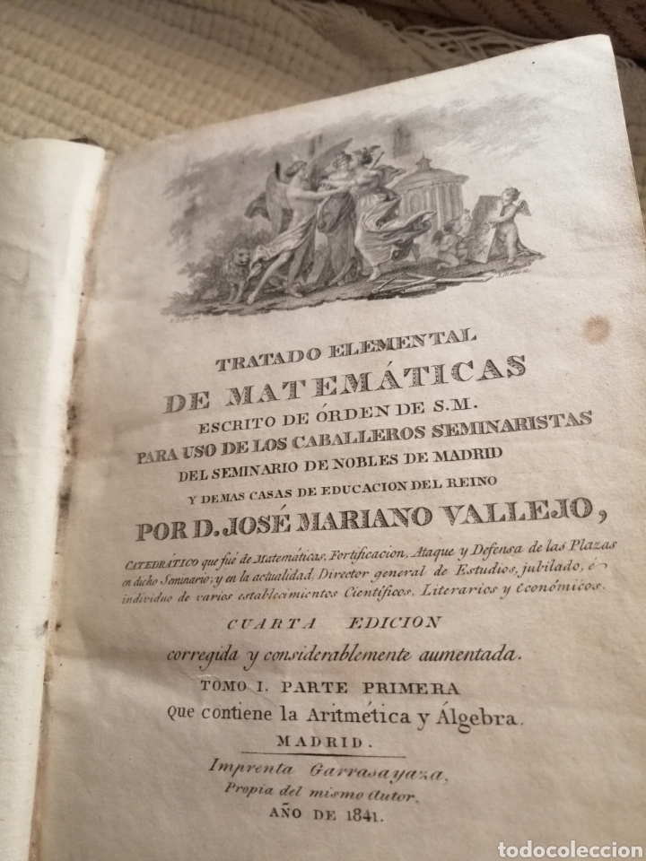 Libros antiguos: Tratado elemental de Matem&aacute;ticas - Foto 1