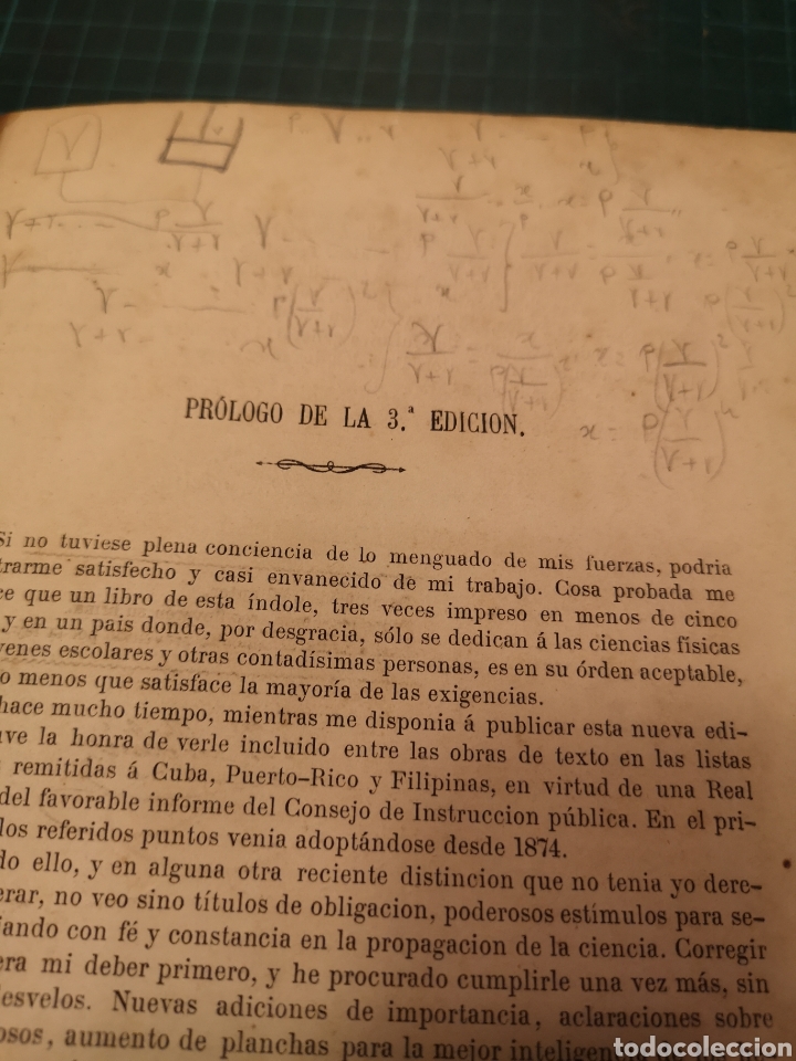 Libros antiguos: Curso Elemental F&iacute;sica Experimental y Aplicada - Foto 5
