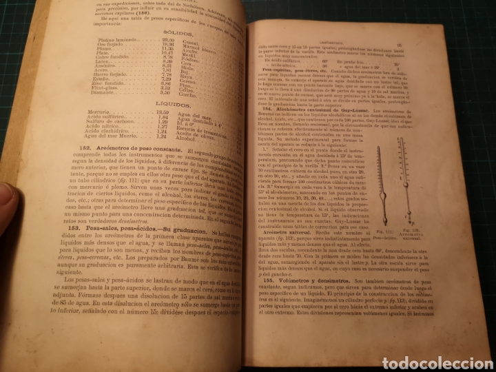 Libros antiguos: Curso Elemental F&iacute;sica Experimental y Aplicada - Foto 8
