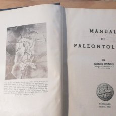 Libros antiguos: MANUAL DE PALEONTOLOGÍA. BERMUDO MELENDEZ. PARANINFO. 1955. PALEONTOLOGÍA IN 4º TELA TITULADA 22 C