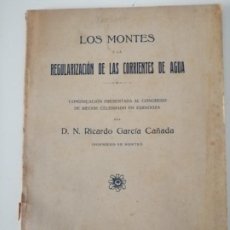 Libros antiguos: LOS MONTES Y LA REGULARIZACIÓN DE LAS CORRIENTES DE AGUA 1914