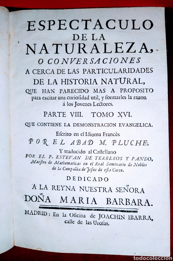 Libros antiguos: Espectaculo de la Naturaleza. Tomo XVI parte octaba - Foto 6