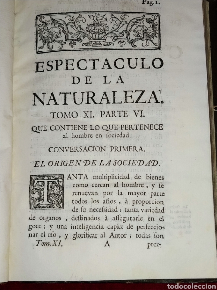 Libros antiguos: Espect&aacute;culo de la Naturaleza. Tomo XI. 1754. - Foto 6